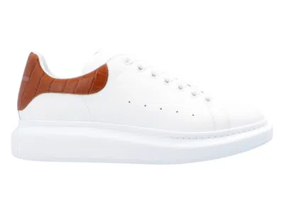 Pre-owned Alexander Mcqueen Men's  Oversized Croc Sneakers In White/cedar In Multi