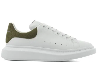 Pre-owned Alexander Mcqueen Men's  Oversized Croc Sneakers In White/khaki In Multi