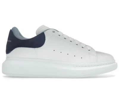Pre-owned Alexander Mcqueen Men's  Oversized Double Heel Sneakers In White/navy/light Blue In Multi
