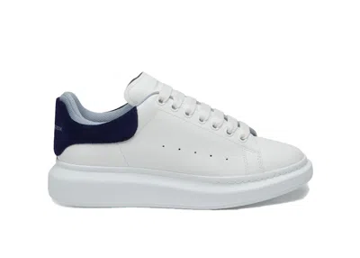 Pre-owned Alexander Mcqueen Men's  Oversized Double Heel Sneakers In White/navy/light Blue