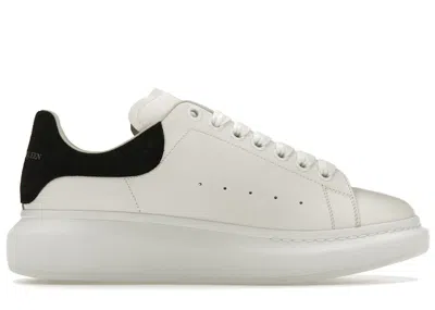 Pre-owned Alexander Mcqueen Men's  Oversized Embossed Suede Croco Sneakers In White/black In Multi