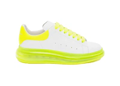 Pre-owned Alexander Mcqueen Men's  Oversized Fluo Sole Sneakers In White/yellow In Multi
