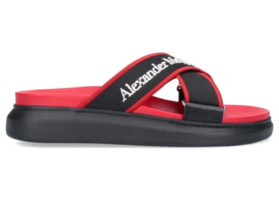 Pre-owned Alexander Mcqueen Men's  Oversized Hybrid Slide Sneakers In Red/black