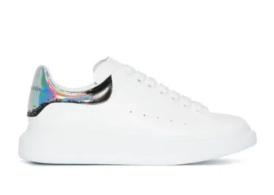 Pre-owned Alexander Mcqueen Men's  Oversized Iridescent Sneakers In White/silver