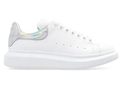Pre-owned Alexander Mcqueen Men's  Oversized Iridescent Sneakers In White/silver In Multi