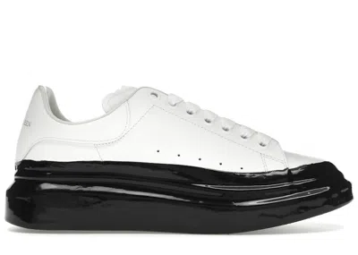 Pre-owned Alexander Mcqueen Men's  Oversized Paint Dipped Sneakers In White/black