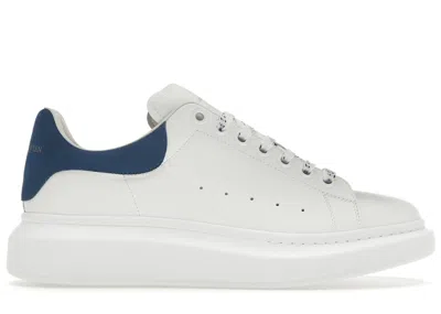 Pre-owned Alexander Mcqueen Men's  Oversized Paris Blue Sneakers In White