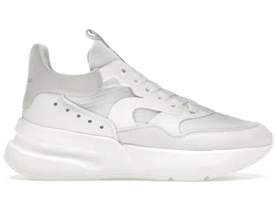 Pre-owned Alexander Mcqueen Men's  Oversized Runner Silver Sneakers In White