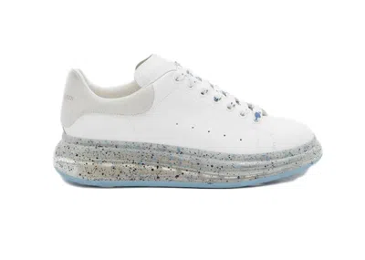 Pre-owned Alexander Mcqueen Men's  Oversized Splatter Sneakers In White/blue