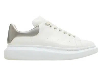 Pre-owned Alexander Mcqueen Men's  Oversized Tab Sneakers In White/silver In Multi