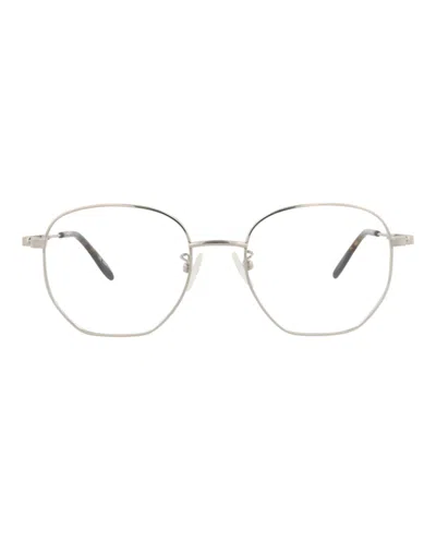 Pre-owned Alexander Mcqueen Men's  Roundframe Metal Optical Frames In Silver Silver Transparent (am0267o/300086