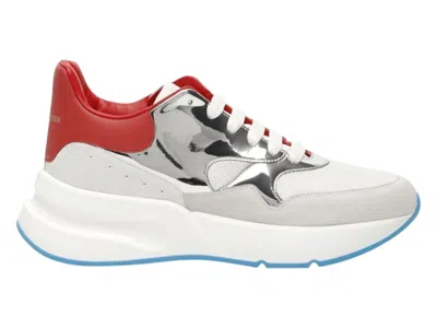 Pre-owned Alexander Mcqueen Men's  Runner Sneakers In White/red/silver In Multi