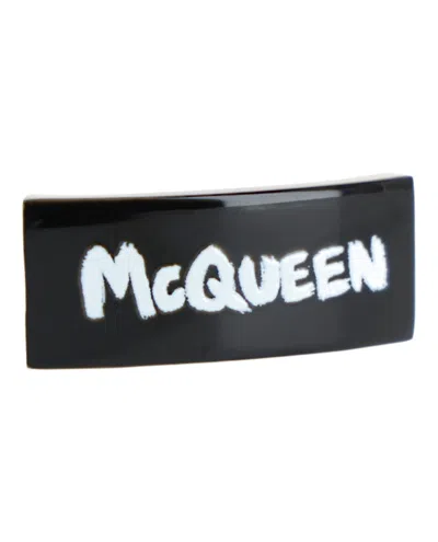 Pre-owned Alexander Mcqueen Men's  Signature Shoe Lace Clip In Black White In Multi