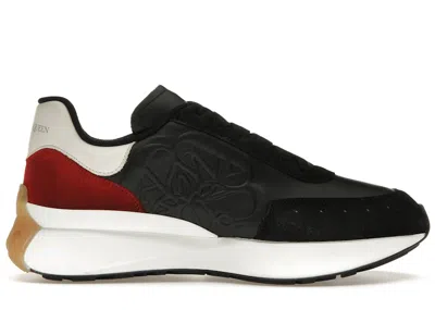 Pre-owned Alexander Mcqueen Men's  Sprint Runner Sneakers In Black/red/white In Multi