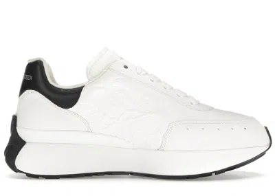 Pre-owned Alexander Mcqueen Men's  Sprint Runner Sneakers In White/black