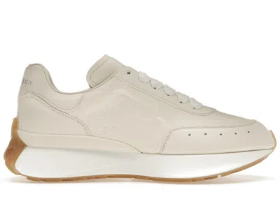 Pre-owned Alexander Mcqueen Men's  Sprint Runner Vanilla Sneakers In Cream/white/gum