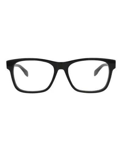 Pre-owned Alexander Mcqueen Men's  Squareframe Acetate Optical Frames In Black Black Transparent (am0307o/30010