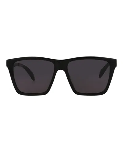 Pre-owned Alexander Mcqueen Men's  Squareframe Acetate Sunglasses In Black Ruthenium Grey (am0352s/30012332/001