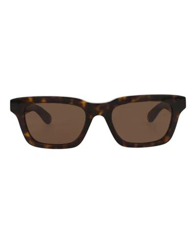 Pre-owned Alexander Mcqueen Men's  Squareframe Recycled Acetate Sunglasses In Havana Havana Brown (am0392s/3001