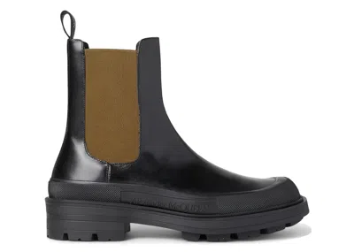 Pre-owned Alexander Mcqueen Men's  Stack Chelsea Boot Sneakers In Black/brown In Multi