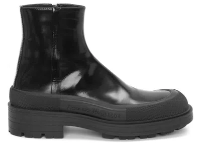 Pre-owned Alexander Mcqueen Men's  Tread Ankle Boots Sneakers In Black