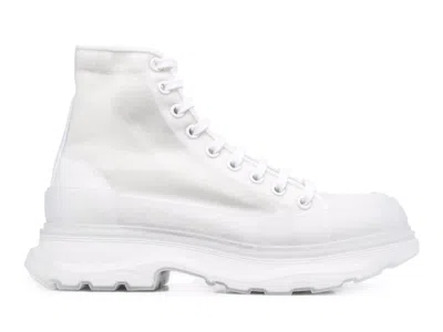 Pre-owned Alexander Mcqueen Men's  Tread Slick Boot Clear Sole Sneakers In White
