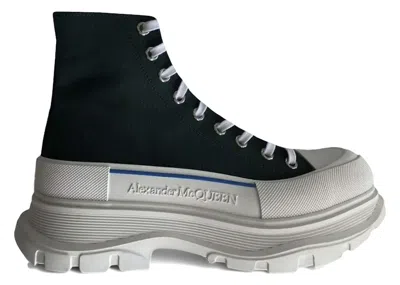 Pre-owned Alexander Mcqueen Men's  Tread Slick Boot Dark Sneakers In Green