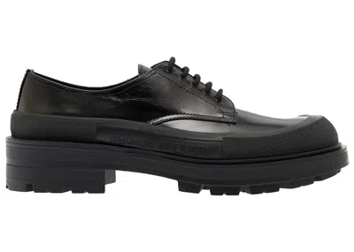 Pre-owned Alexander Mcqueen Men's  Tread Slick Derbys Sneakers In Black