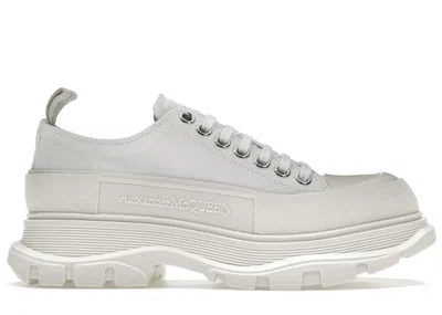 Pre-owned Alexander Mcqueen Men's  Tread Slick Low Lace Up Sneakers In White