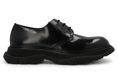 Pre-owned Alexander Mcqueen Men's  Wander Lace Up Sneakers In Black