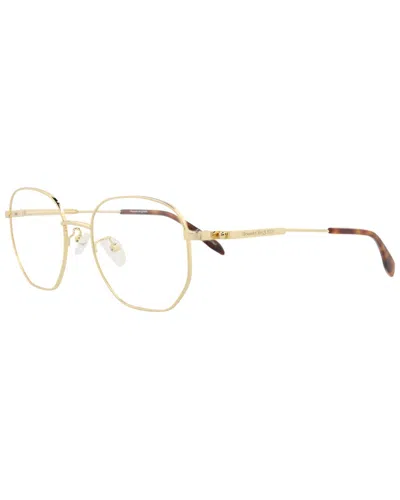 Alexander Mcqueen Men's Am0267o 52mm Optical Frames In Gold