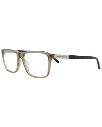 Alexander Mcqueen Men's Am0323o 56mm Optical Frames In Green