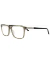 Alexander Mcqueen Mcqueen 56mm Rectangular Optical Glasses In Green