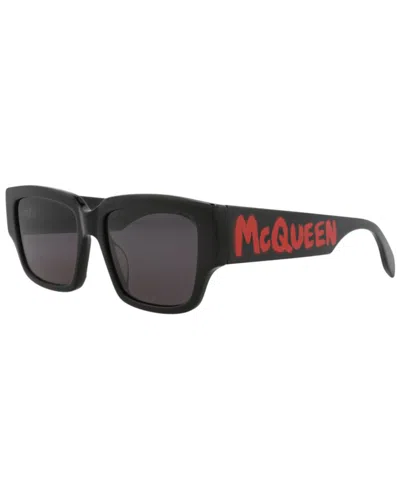 Alexander Mcqueen Men's Am0329s 56mm Sunglasses In Black
