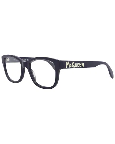 Alexander Mcqueen Men's Am0350o 52mm Optical Frames In Blue