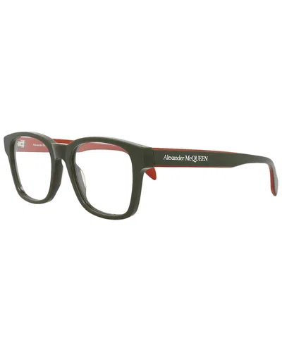Alexander Mcqueen Men's Am0356o 53mm Optical Frames In Green