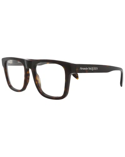 Alexander Mcqueen Men's Am0357o 52mm Optical Frames In Brown
