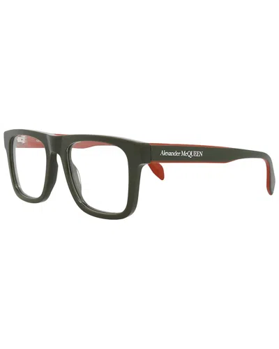 Alexander Mcqueen Men's Am0357o 52mm Optical Frames In Green