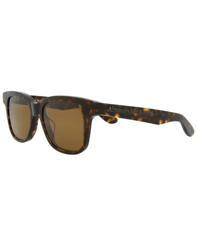 Alexander Mcqueen Men's Am0382s 145mm Sunglasses In Brown