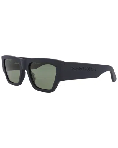 Alexander Mcqueen Men's Am0393s 55mm Sunglasses In Black