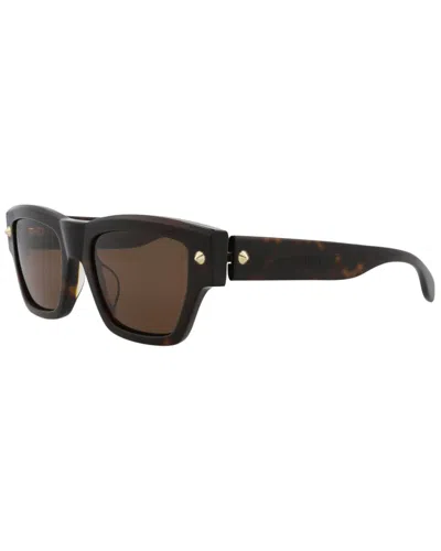 Alexander Mcqueen Men's Am0409s 53mm Sunglasses In Brown