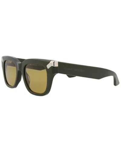 Alexander Mcqueen Men's Am0439s 51mm Sunglasses In Green