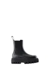 Alexander Mcqueen Leather Boots In Black