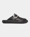 Alexander Mcqueen Men's Arc Leather Clogs In Black