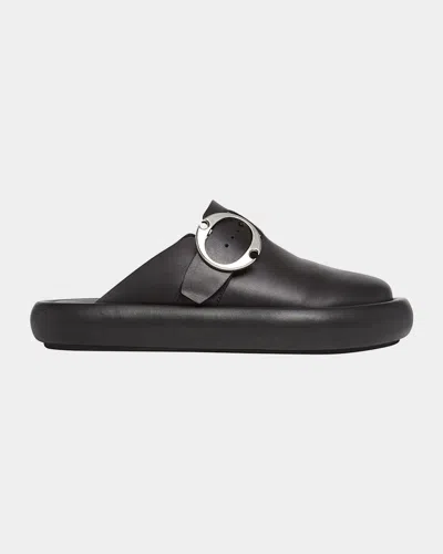 Alexander Mcqueen Men's Arc Leather Clogs In Black