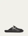 Alexander Mcqueen Men's Arc Leather Clogs In Black