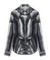 Alexander Mcqueen Mcqueen Armor Print Shirt Steel In Gray