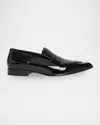 Alexander Mcqueen Men's Artie Beaded Leather Loafers In Black
