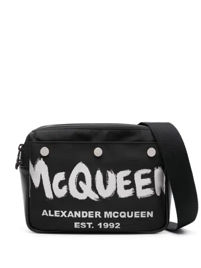 Alexander Mcqueen Men Bag With Logo In Black