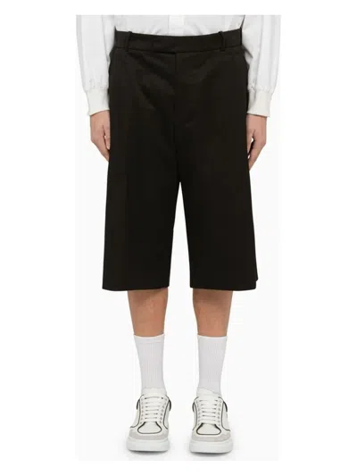 ALEXANDER MCQUEEN MEN'S BAGGY COTTON BERMUDA SHORTS